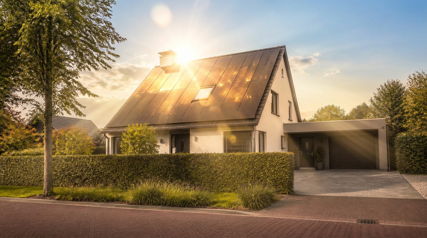 Woning met zonnepanelen geïnstalleerd door Van Doorn Duurzaam